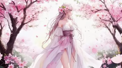 AI Video from prompt: A beautiful anime-style woman with long wavy hai