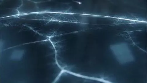 AI Video from prompt: A close-up of a mirror surface, covered in fine,