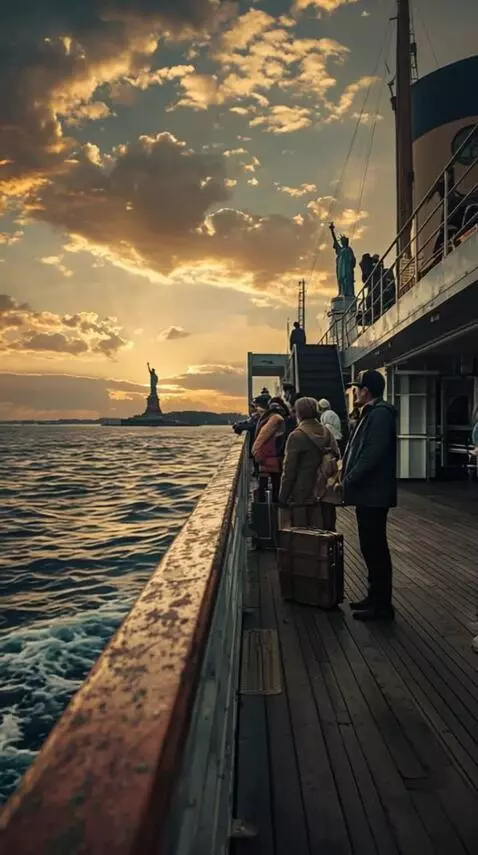 AI Video from prompt: People talk to each other and approach the raili