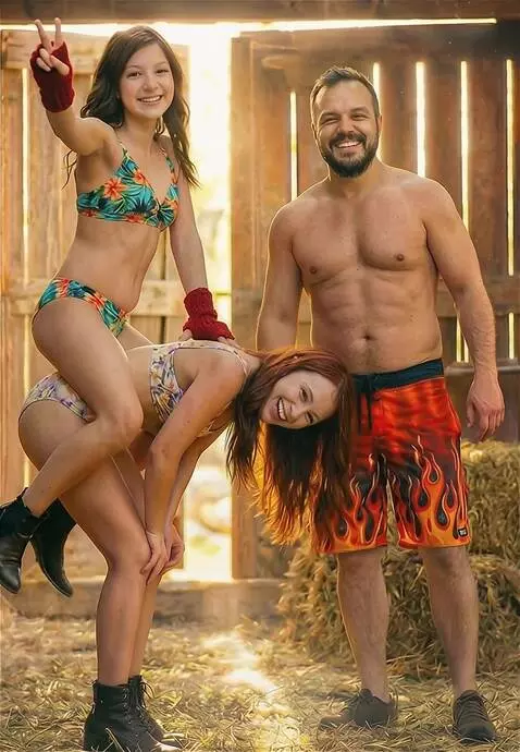 AI Video from prompt: Kissing the Man from these girls