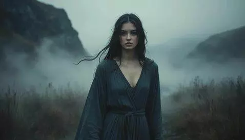 AI Video from prompt: The girl walks toward the camera and dissolves