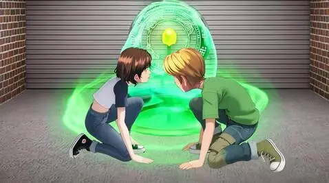 AI Video from prompt: The green light turns into a translucent round g