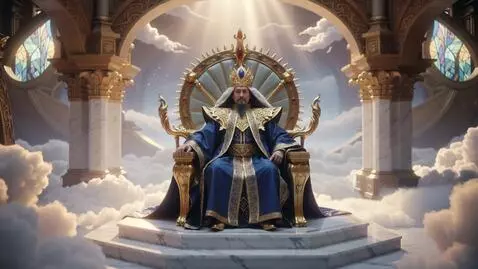 AI Video from prompt: Make a video of a King Sitting majestically on h