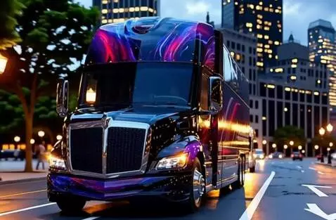 AI Video from prompt: Bus driving by . Camera Rotates To the left focu