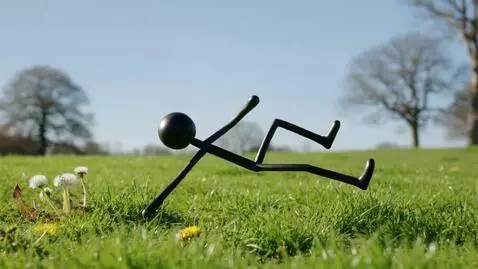 AI Video from prompt: this sticman crashes