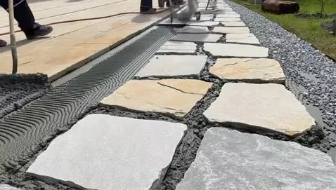 AI Video from prompt: On the territory of a country house, workers are