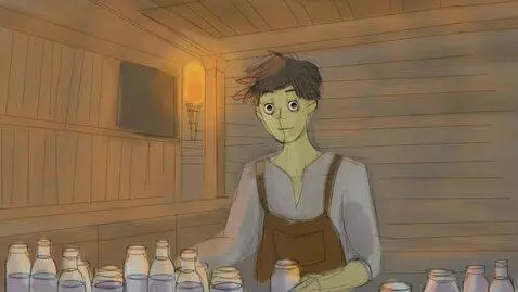 AI Video from prompt: The man speaks Russian: "Hello, strangers, what 