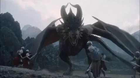 AI Video from prompt: Photo the reality of the dragon's battle with th