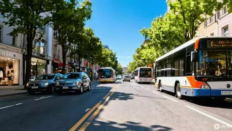 AI Video from prompt: Run along the street in first-person view