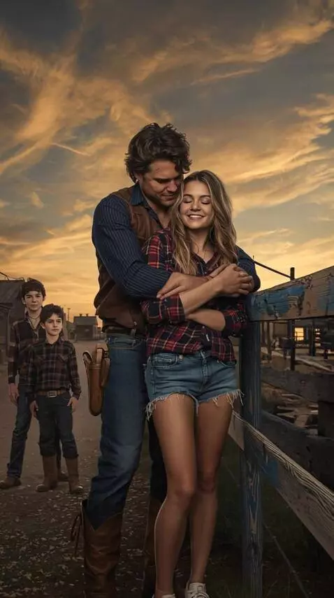 AI Video from prompt: A man kisses a woman. **The camera circles aroun