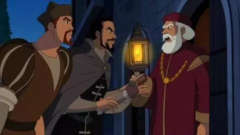 AI Video from prompt: Create a cartoon that acts out Othello act 1 sce