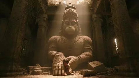 AI Video from prompt: "A cinematic and emotional scene set inside a ru