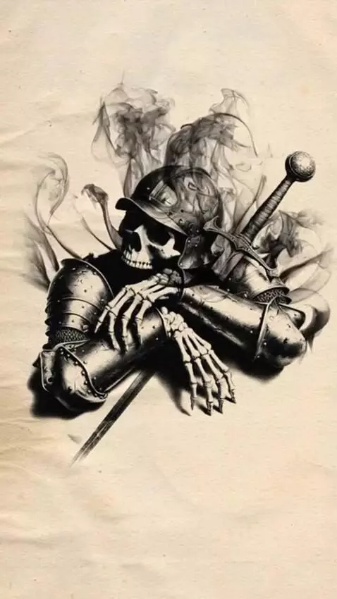 AI Video from prompt: Please create a skeleton that appears from a sin