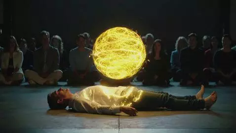 AI Video from prompt: “The Yellow Sphere Illusion”  The camera capture