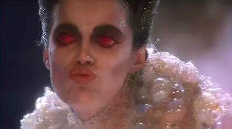 AI Video from prompt: Looking at viewer sucking lips mouth wide open s