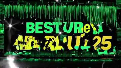 AI Video from prompt: Sync glitches, neon flashes, and typography warp