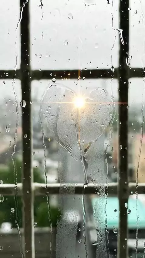 AI Video from prompt: A loveheart drawn in the condensation on the win