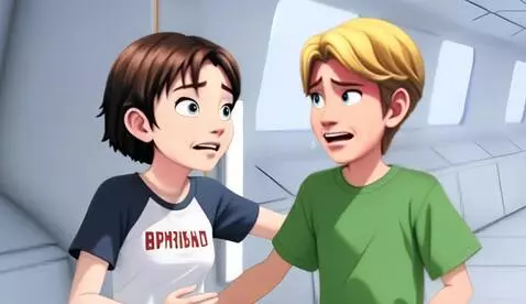 AI Video from prompt: The girl and the boy started crying, the girl hu