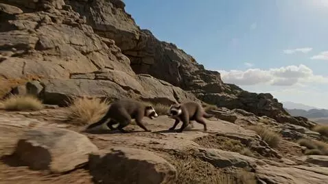 AI Video from prompt: Fight between two honey badgers in the heart of 
