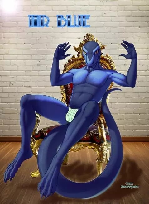AI Video from prompt: Lizard dude getting comfortable in a chair posin