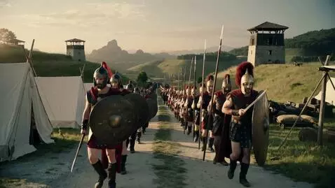 AI Video from prompt: The theme is Roman legionary 500 BC. And the yea