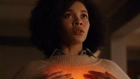 AI Video from prompt: Woman who is breathing heavily her chest feel wa