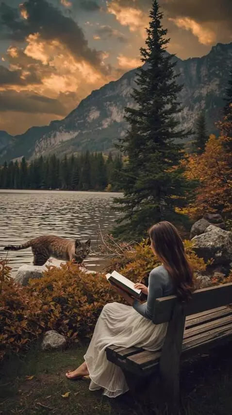 AI Video from prompt: The wind ruffles the bushes, tree branches, and 