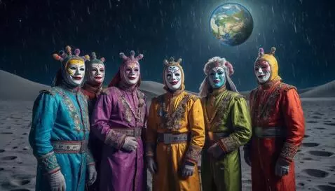 AI Video from prompt: Friendly masked people, smiling, high resolution