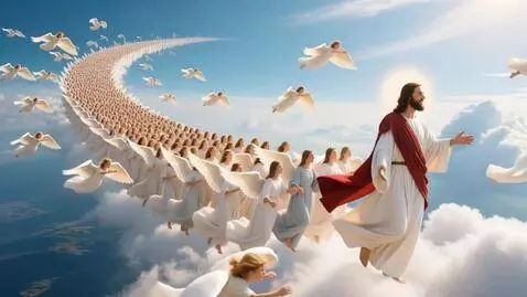 AI Video from prompt: millions on angles with wings flying side by sid