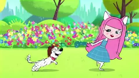 AI Video from prompt: Cat and dog girl