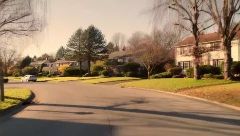 AI Video from prompt: quiet suburban neighborhood in late summer, empt