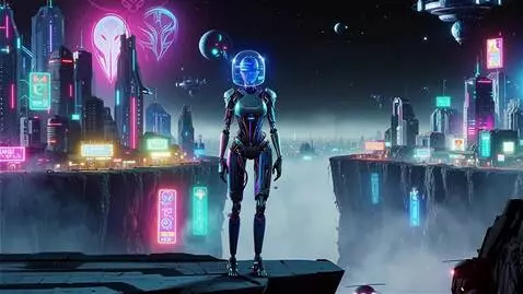 AI Video from prompt: A view from a height with a U-turn. Futuristic a