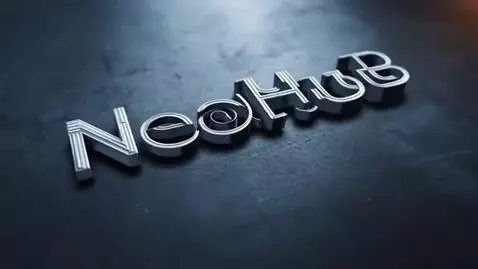 AI Video from prompt: The NeoHub inscription began to assemble itself 