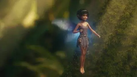 AI Video from prompt: A eight inch female fairy with bat wings