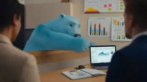 AI Video from prompt: The hero of the video is a real polar bear, but 