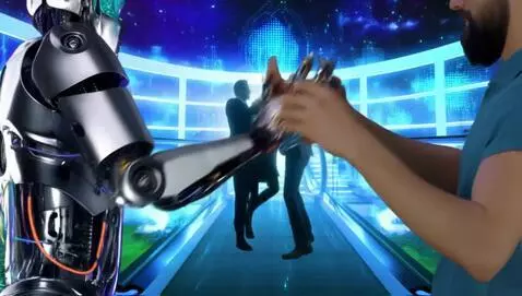 AI Video from prompt: {
  "style": "Psychedelic sci-fi romance",
  "an