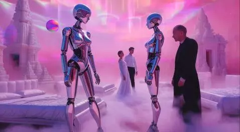 AI Video from prompt: {
  "style": "Psychedelic sci-fi romance",
  "an