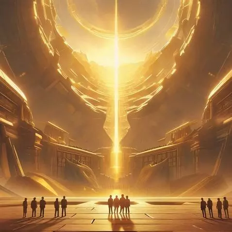 AI Video from prompt: A wide, majestic shot reveals the now-complete, 