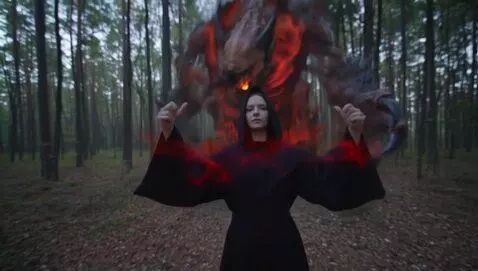 AI Video from prompt: Mage Invoking Demon