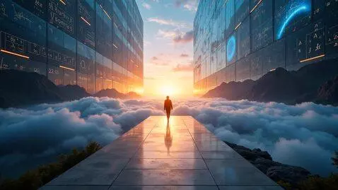 AI Video from prompt: The camera slowly ascends above the vast, comple