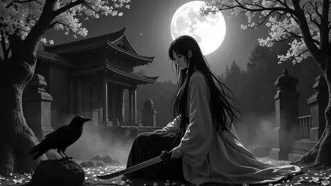 AI Video from prompt: A cinematic black and white anime scene, 5 secon