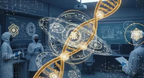 AI Video from prompt: wide shot of A hyper-clean futuristic laboratory