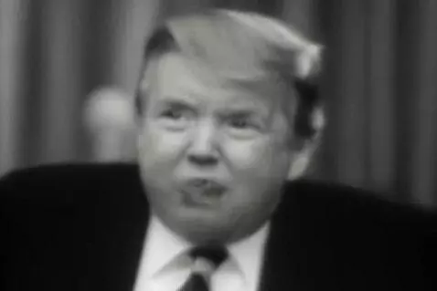 AI Video from prompt: Donald trump as a baby giving a speech