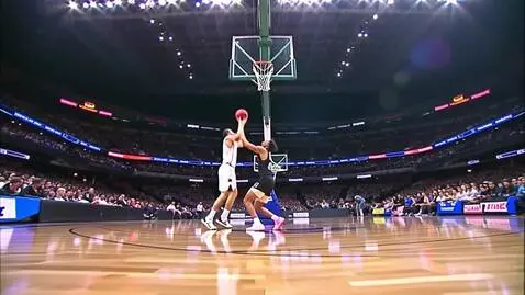AI Video from prompt: Create a video of steph curry dunking on chris p