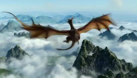 AI Video from prompt: Dragon flying