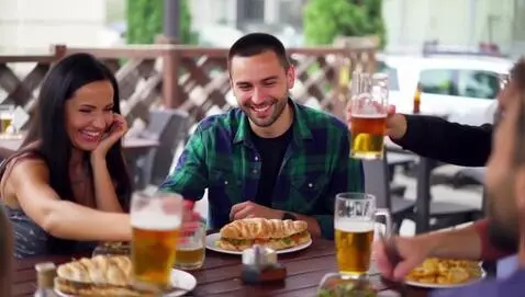AI Video from prompt: happy beer funny