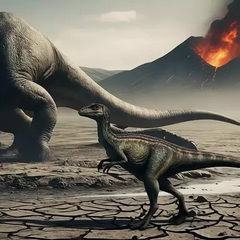 AI Video from prompt: The Compsognathus, initially observing the dying
