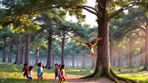 AI Video from prompt: In the stillness of morning, the forest awakens.