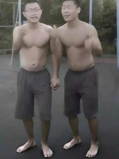 AI Video from prompt: both of the men hug together tightly and kiss ea