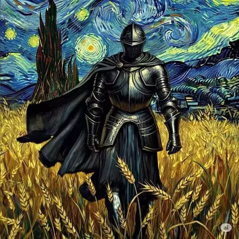 AI Video from prompt: The Knight walks